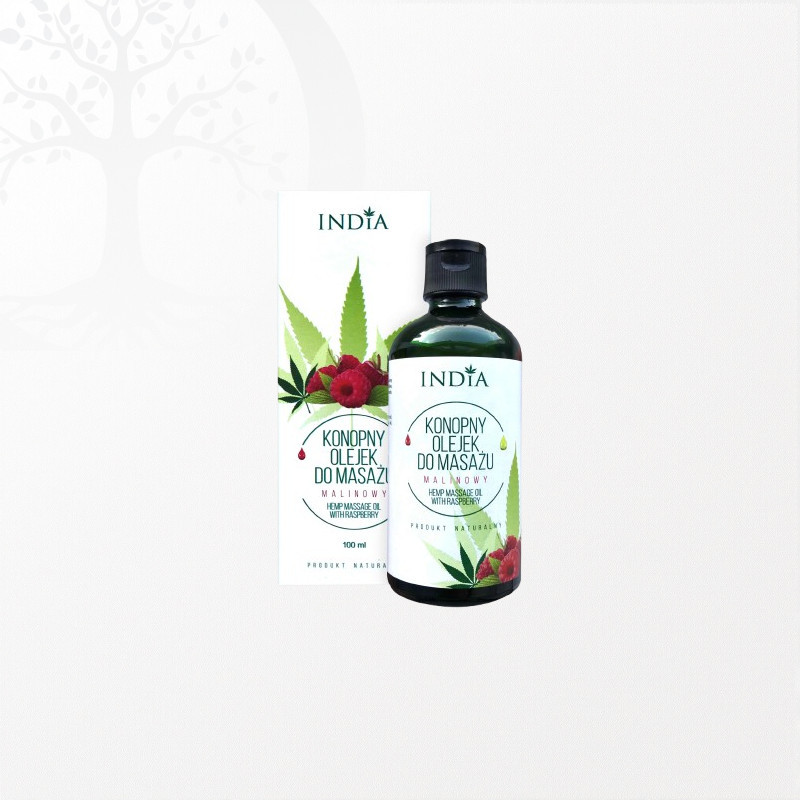 Huile de Massage à l'Huile de chanvre parfum framboise