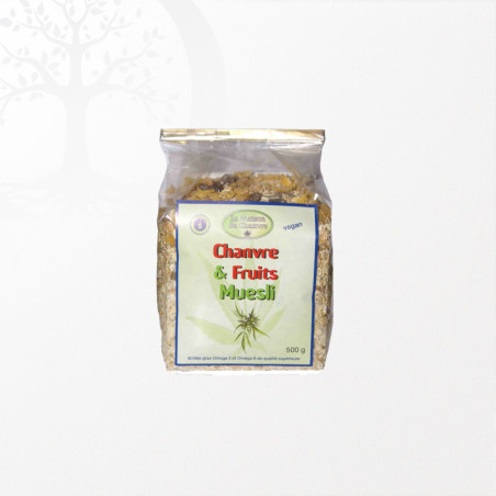Muesli au chanvre et fruits 500g Bio